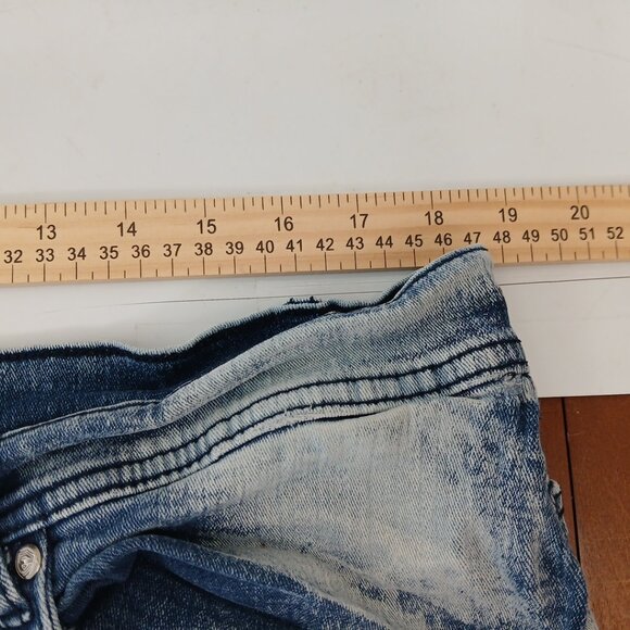 Encrypted Men's Distressed Sequin Y2K Streetwear Denim Jeans 42x34 1980 Vintage - Picture 14 of 14